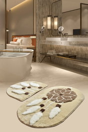 Mijölnir Juego de alfombras de baño Rüya - Brown